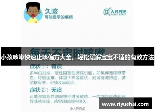 小孩咳嗽快速止咳偏方大全，轻松缓解宝宝不适的有效方法